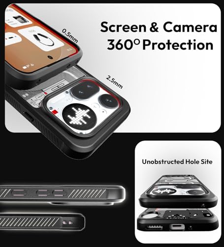 Image of KAPAVER Cyber-i Edition Back Cover Case for Nothing Phone 4a Pro | Nothing Phone 4a Pro Back Cover (Cyber-i-Black)