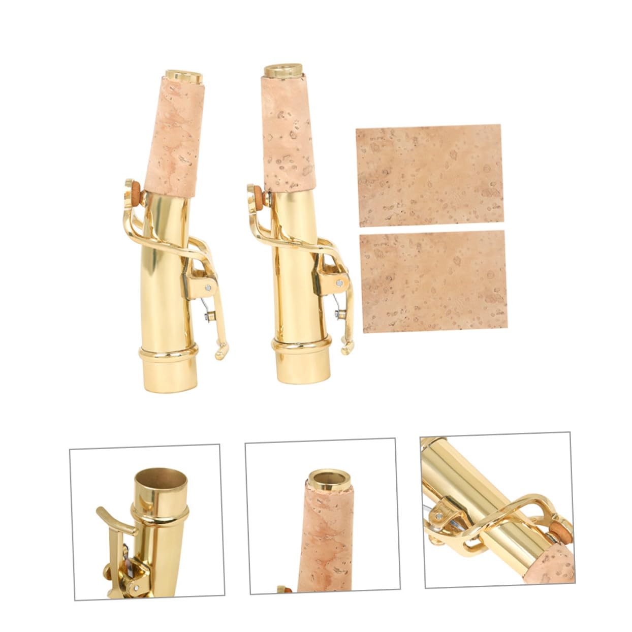 HEMOTON 1set Collo Per Ottone Con Fodere Collo Dritto e Per Soprano Saxophone Accessori Per Musicisti e Amanti Del Jazz