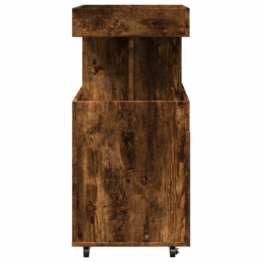 Carrello da bar in rovere affumicato, 50 x 41 x 89 cm, in