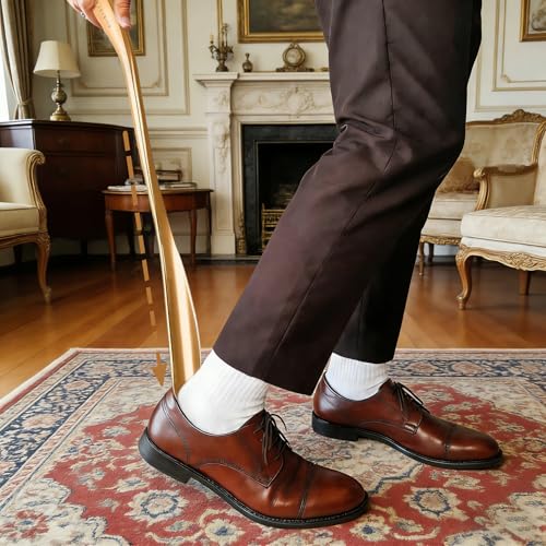 FONHERILI Metal Shoe Horn Long Handle for Men Women Shoehorn for Seniors (Gold, 21.8") by FONHERILI - Image 3