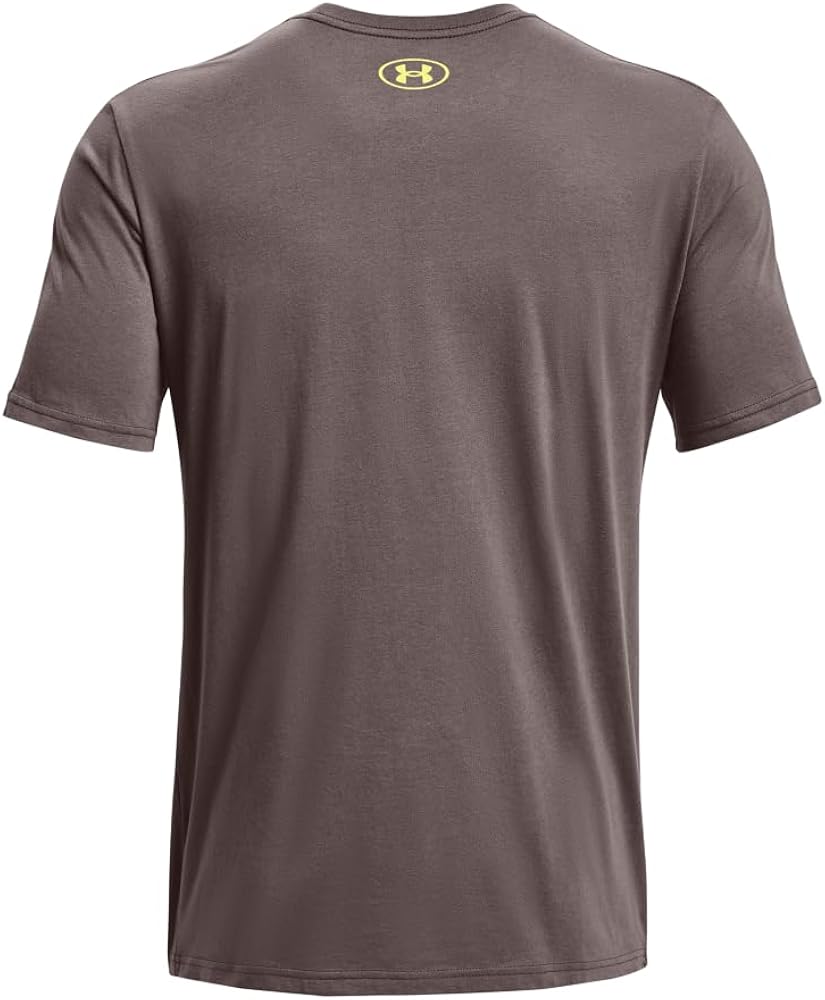 Under Armour Men's Boxed Sportstyle Short-sleeve T-shirt (057) Ash Taupe / White / Lime Yellow Small
