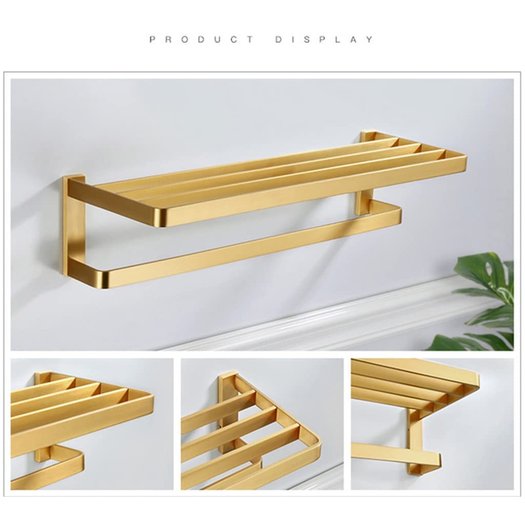 Porta asciugamani a parete, Portasciugamani, Portasciugamani da bagno Portasciugamani da parete,Accessori da bagno in ottone Barra portasciugamani in rame,Mensola da bagno,Portasciugamani,Accessori da