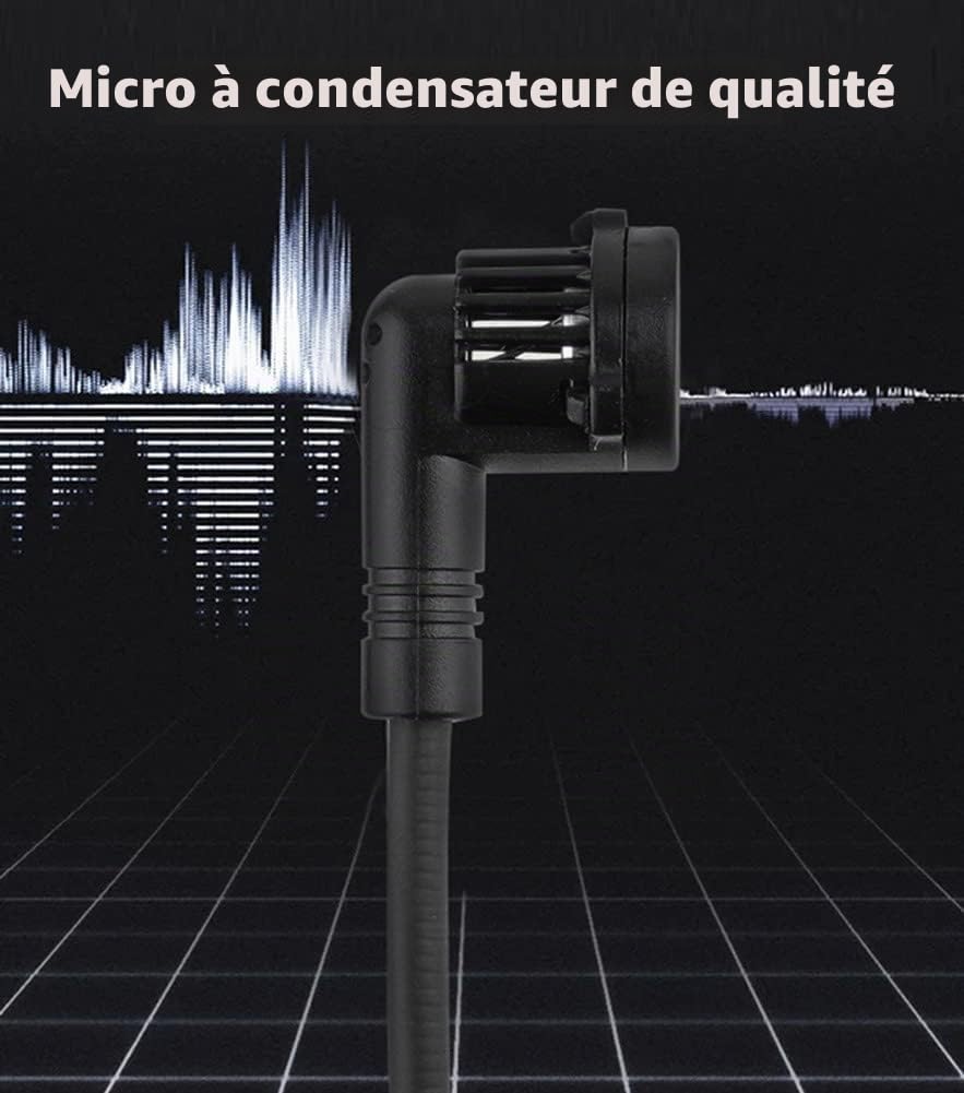 Microphone de Flûte Sans Fil 2,4 G pour Instruments de Musique, Récepteur et Émetteur Sans Fil, pour Flûte et plus encore