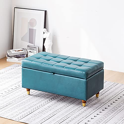 Banc de rangement rectangulaire bleu pour optimiser l'espace - 2