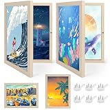 kunstgalerie der rote hahn fridolin 🖼️Hochwertiges Material: Bilderrahmen a4 kinderzeichnungen besteht aus hochwertiger Holzplatte und glänzender Acrylplatte, klassischer und einfacher Stil, sicher und sturzsicher, hochauflösend