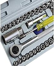GopinathEcom 40 Pcs Tool Kit Set With Socket Wrench Screwdriver Bits Spanner Adapter Sleeve Home Car Bike Repair Tool Kit 40 In 1 Auto Motorcycle Maintenance Wrench Tool Box Set For Garage & Diy Use
