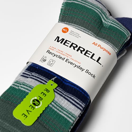 Image of Merrell Repreve Cushioned Hiker Crew Socks 3 Pair