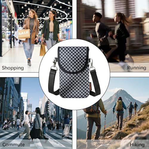 Image of Neoprene Phone Sleeve Pouch Case Bag for Men Women w /Crossbody Strap /Neck Lanyard for iPhone 17 /16 /15 /14 Pro Max, Samsung S25,Pixel 10
