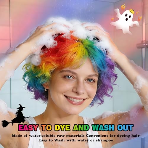 Image of White Temporary Hair Color Spray for Women - Instant & Washable Silver Hair Dye for Men Teens - Quick Styling for Halloween, Cosplay, Costume Party, Christmas, 150ml