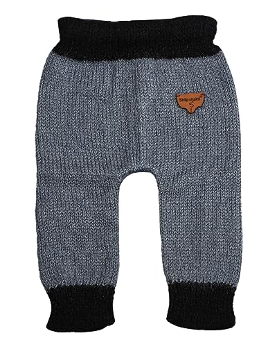 Image of WEGMANS Kids Winter Wear Dress Full Pant Grey Black Handmade Woolen Lowers for Boys