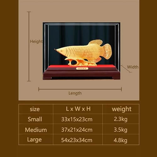 Xilin-872 Dekoracje Feng Shui ozdoby rybne, statuetka Fengshui dla bogactwa i szczęścia, rzeźba symbolu szczęścia, dekoracja domu statua Feng Shui (kolor: A-37 * 21 * 24 cm)