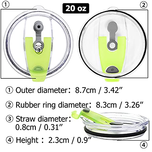 Gobelet 20oz avec couvercles 850g en vert rose gris