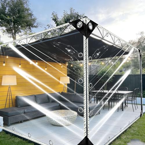 Lona transparente contra rasgaduras ideal para tapar leña húmeda y proteger la piscina 2