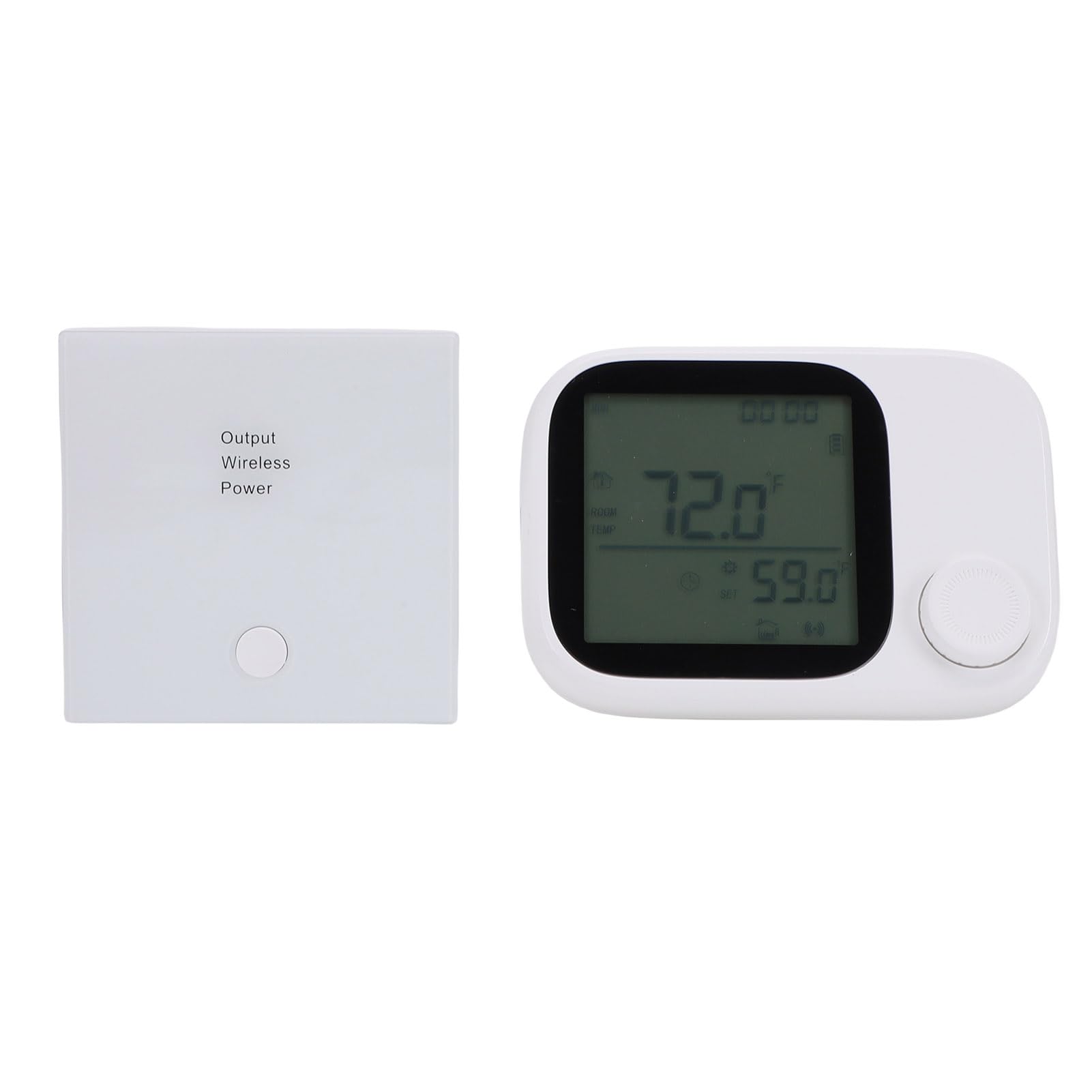 Fockety Intelligentes Thermostat für Zuhause, APP Steuerung, Sprachassistent, WiFi, Programmierbarer Digitaler Thermostat, Funktioniert mit Intelligentem Sensor, LCD Farbbildschirm, (White)