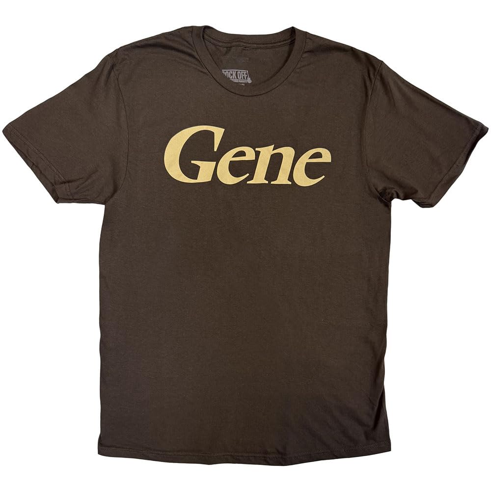 Rock Off officially licensed products Gene Classic Band Logo T Shirt L Brown