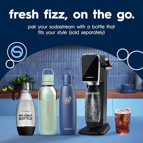 SodaStream TERRA Sparkling Water Maker, Soda Stream Machine Starter Kit with 1 CO2 Quick Connect 60L Gas Cylinder and 1 Reusable BPA Free Bottle, Make Pepsi at Home, Black - 11