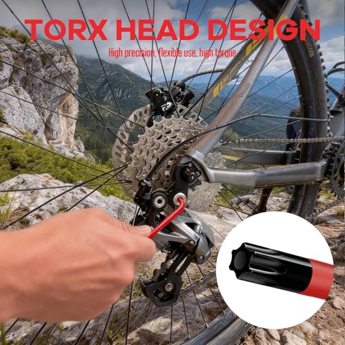Image of 9PCS Torx Star Allen Wrench Set, Extra Long Arm Star Key Set T10 - T50, Cr-V Steel, Color-Coded Anti-Slip Wrenches For Bike Repair, Furniture Assembly, Motorcycle Maintenance, DIY Project.
