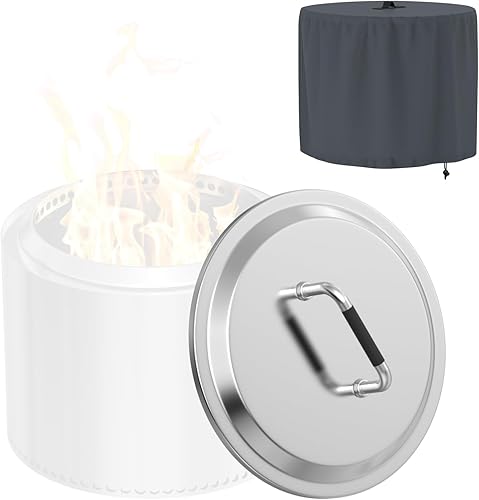 Miniatura 1 de Tapa para hoguera de 19.7 pulgadas con asa para fogata Solo Stove Bonfire 2.0, cubierta dura de acero inoxidable con cubierta para parrilla,