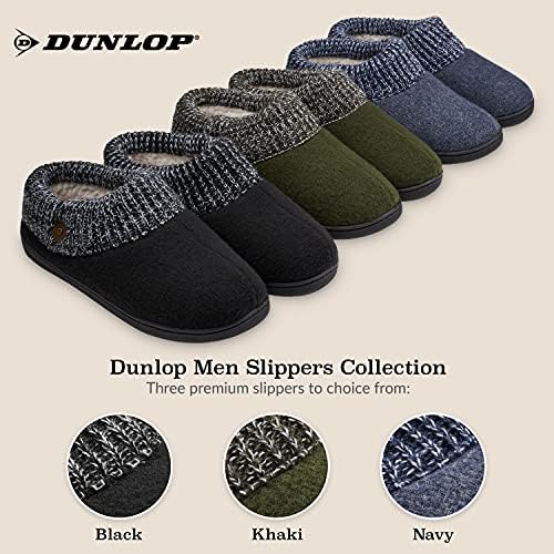Chaussons Homme Dunlop Chaussons Dunlop Homme - Mocassin Fourré Mousse Mémoire - Taille 41-47 Chaussons Mousse Mémoire
