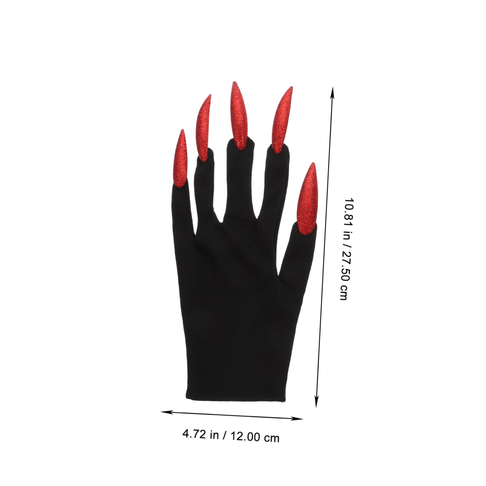 BESTYASH Guanti Per Unghie Fantasma Gloves Glovee Guanti Con Artigli Di Guanti Senza Dita in Pizzo Guanti Da Festa Di Halloween Guanti Per Le Unghie Stoffa Black