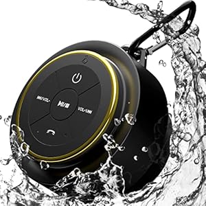iFox iF012 Bluetooth-luidspreker voor de douche, gecertificeerd waterdicht, draadloze pc-luidspreker, werkt met alle bluetooth-apparaten, muziekbox voor mobiele telefoons, tablets en computers