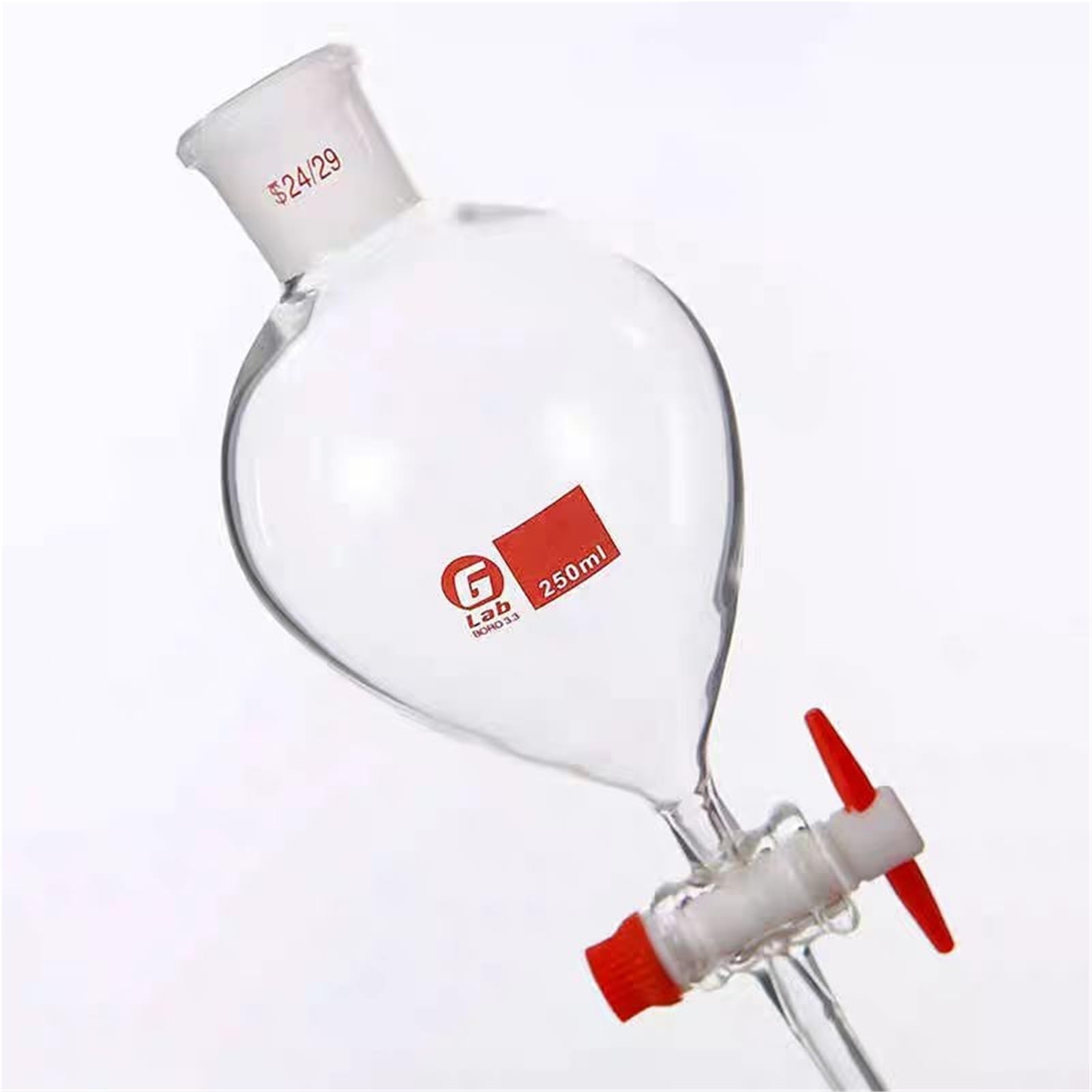 Imbuto separatore sferico in Vetro da 1 pz da 60 ml a 1000 ml con pistone in PTFE, 19# 24# 29# Imbuto gocciolatore con Bocca Standard(500ml 24x24)