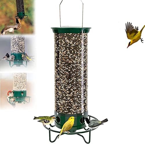 New Spring 2023 Squirrel-Proof Bird Feeder, Squirrel Proof Bird Feeders for Outside Hanging
