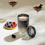 LA JOLIE MUSE Dark Berries & Bergamot Scented Candle, Large Glass Jar Candles for Home Scented, Natural Soy Candle for Gift and Home Decor, 120 Hours Long Burning, 19oz - Image 2