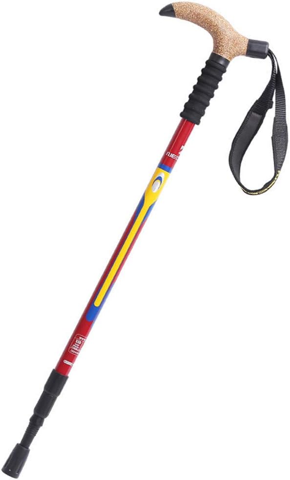 Trekking Poles Carbon Fiber Lightweight Telescopic Tri-fold Hiking Poles Walking Sticks Cork Grip Inner Lock System for Man and Female in Hiking Camping Walking Trekking