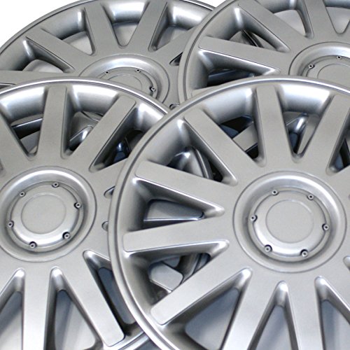 Image of Pack of 4 Hubcaps | Size 16-Inches | Wheel Covers | Style 610 | Snap-On (Pop-On) Type Hub-caps (Not Fits Bolt-On Type) | Wheel Skin Cover WC5-16-610-S