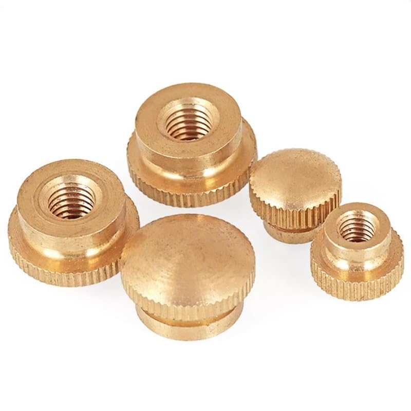 M3 M4 M5 M6 M8 M10 Blind Brass Step Thumb Nut Knurled Hand Tighten Nut(M5 5pcs)