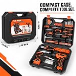 139-Piece Home Tool Kit with 8V Cordless Drill and Storage Case - Image 3