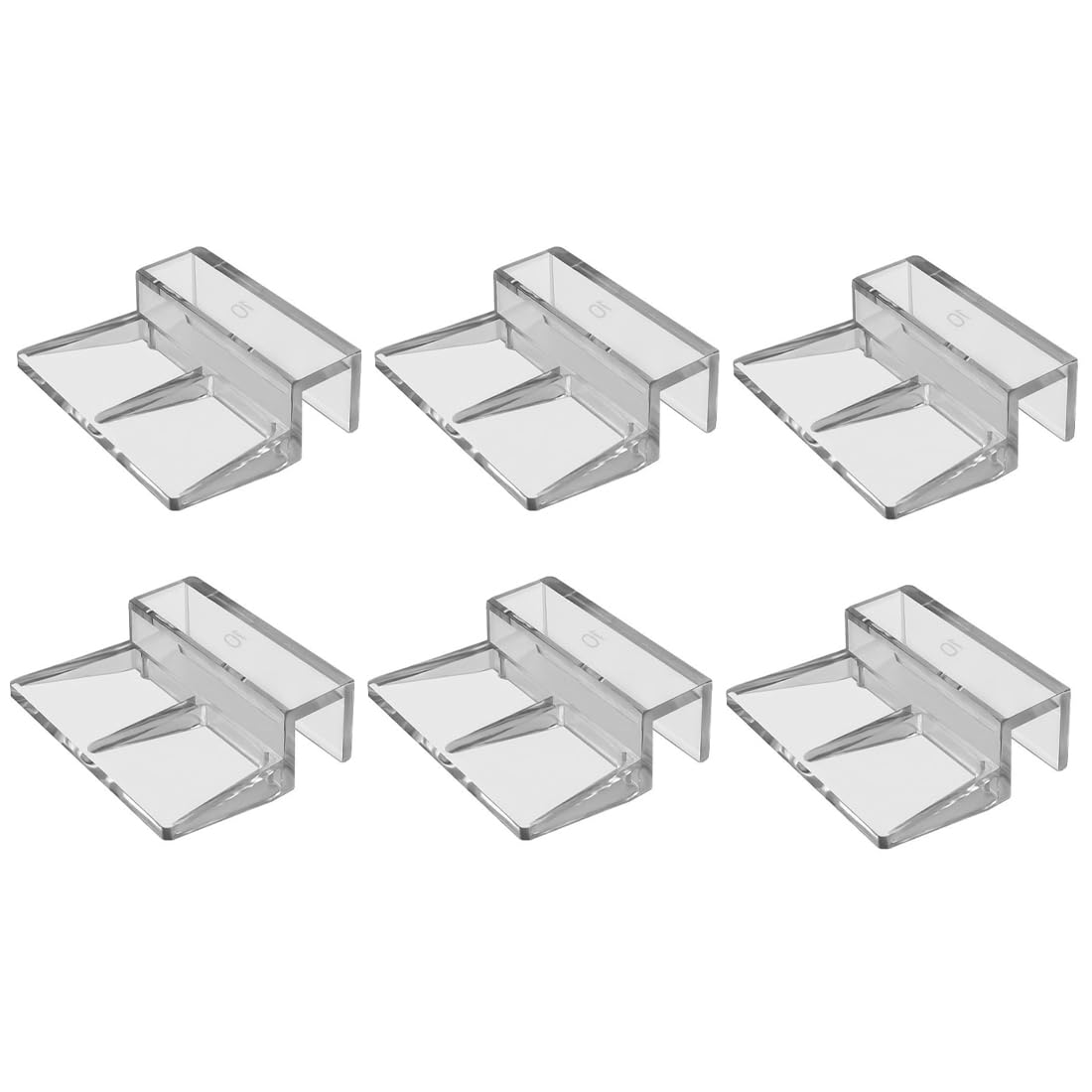 Clips Transparentes para Acuario,Clip de Cubierta de Vidrio,Acuario Acrílico Clips Acuario Tanque de Peces Tapa de Vidrio Clip de Soporte Soporte,para Cristal de 6 mm de Grosor,6PCS