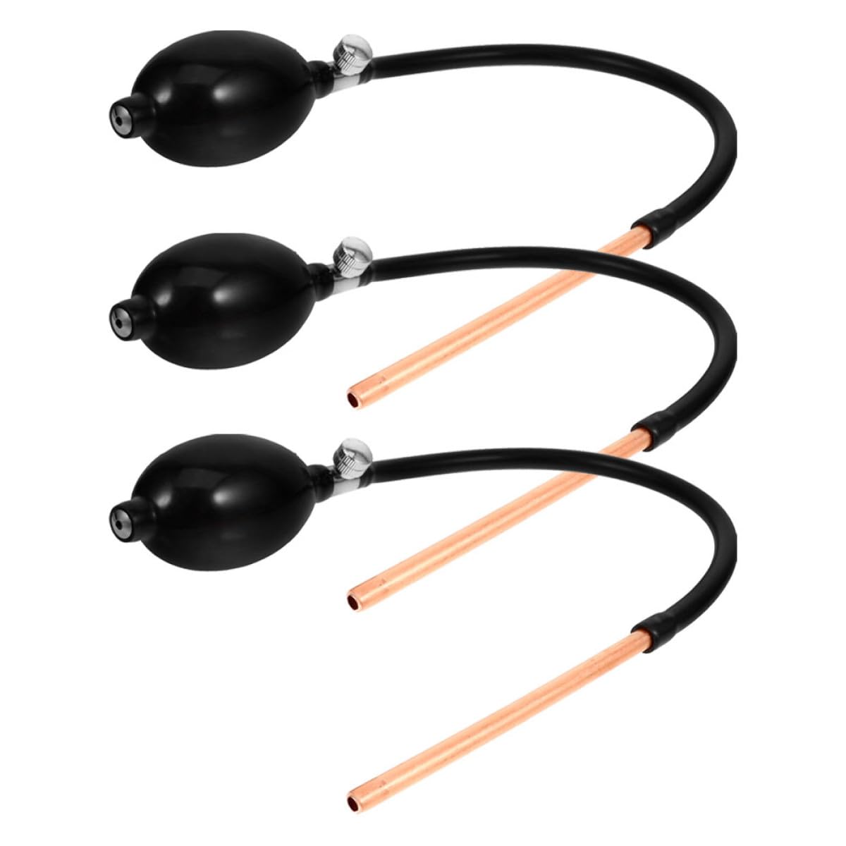 Abaodam Soplador de Aire para Glaseado Manual de 3 Piezas Tubo de Cobre y Goma, Fácil de Limpiar y Uso Prolongado para Modelado de Fondant y Arte de Azúcar