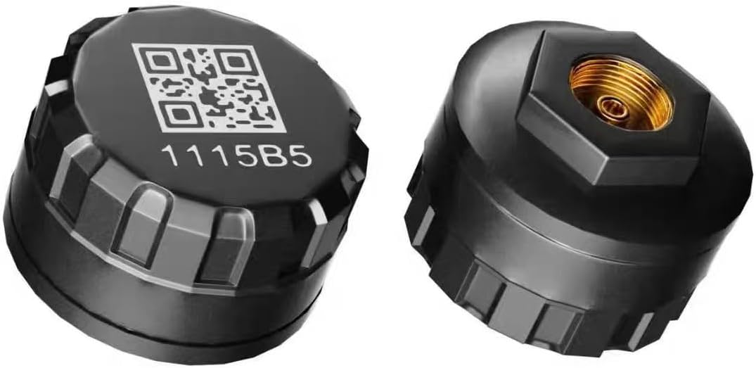 Motorcycle TPMS Bluetooth Tire Pressure Monitoring System with 2 External Sensors, Wireless Tire Pressure Monitor for Motorcycles, Real-Time PSI & Temp Alerts via APP for iOS & Android