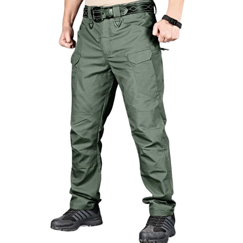 Men's Tactical Cargo Pants – Breathable, Stretchable, Windproof & Waterproof Cotton Fleece Trousers-image-15