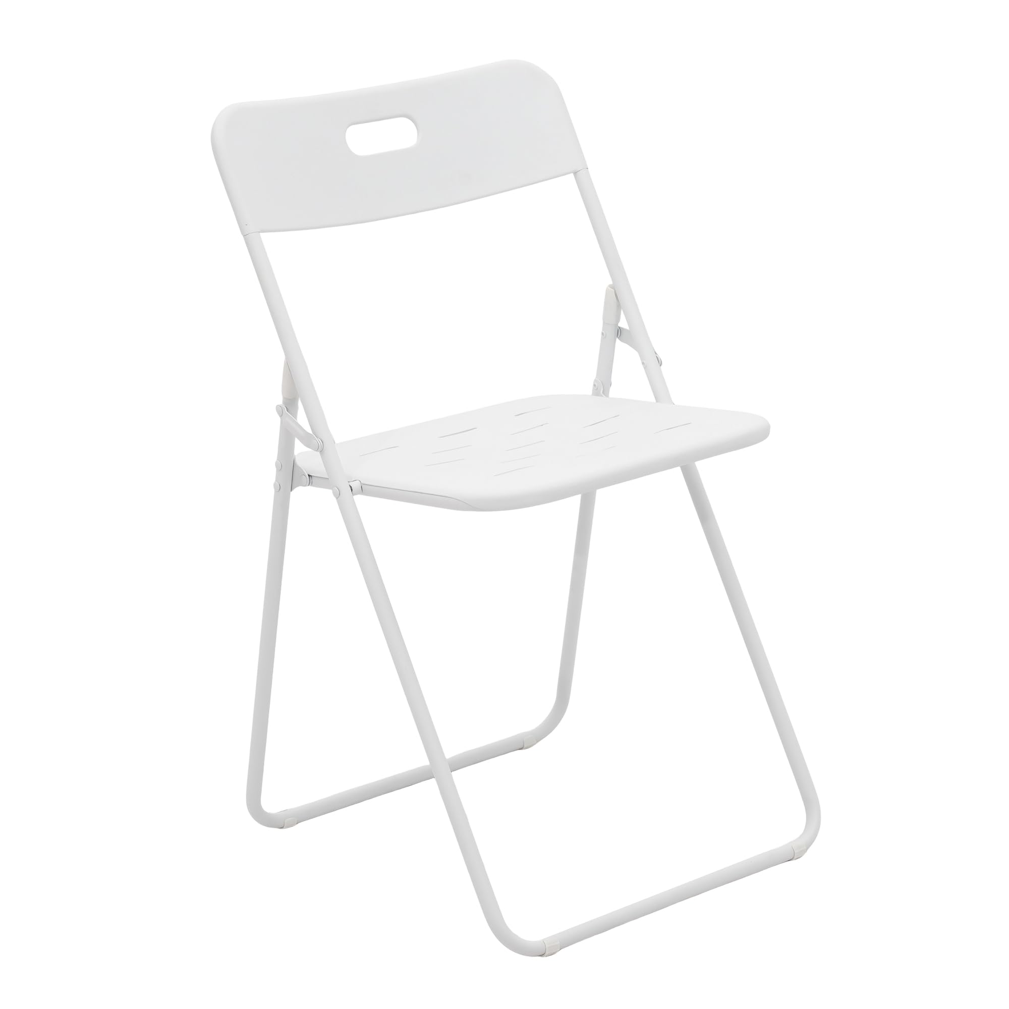 vutizal Set da bistrò pieghevole da 3 pezzi, 2 sedie e 1 tavolo, pieghevole, in acciaio con rivestimento E, resistente alle intemperie, bianco, per balcone, terrazza e giardino, set di mobili da