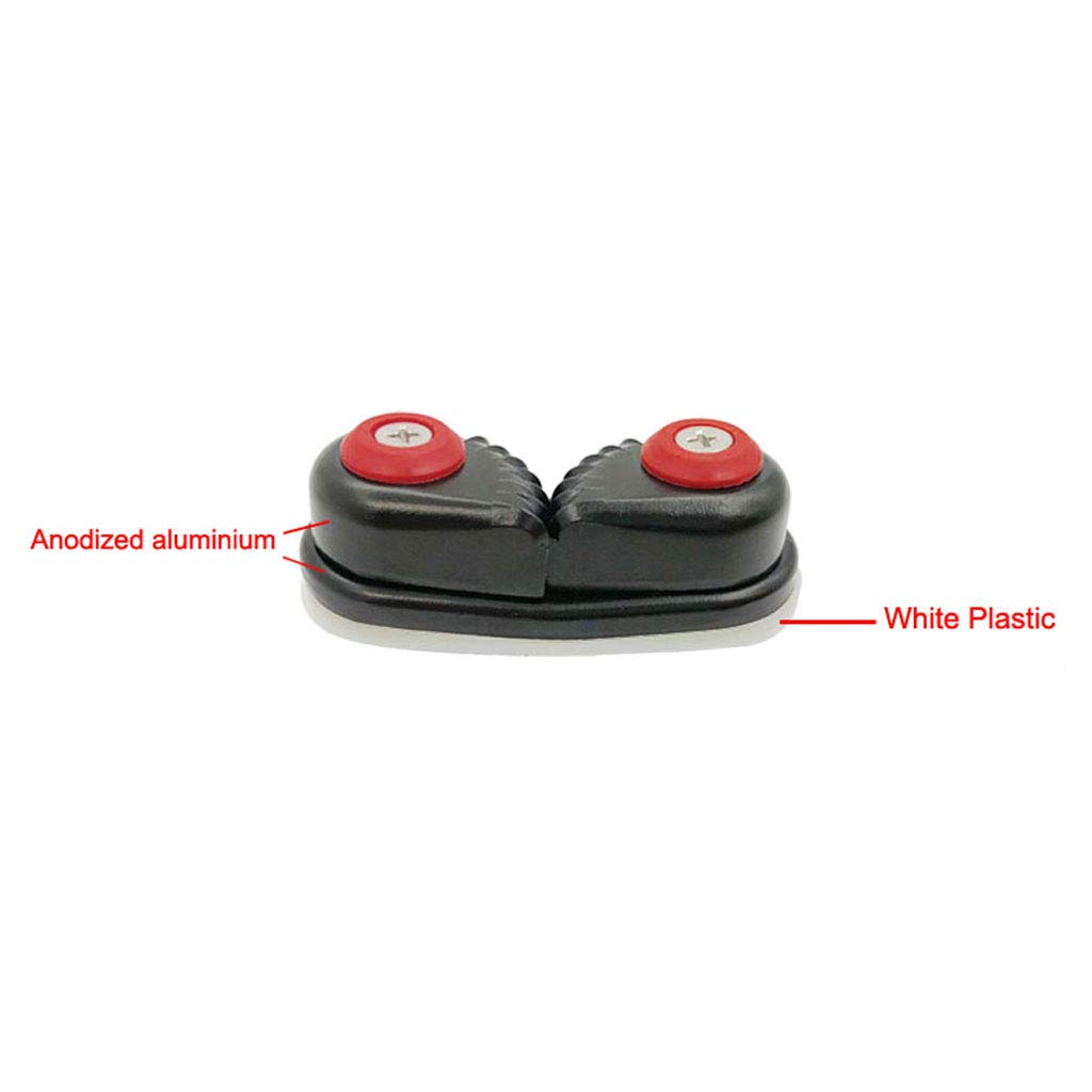 Gazechimp 4er Pack Aluminium Schotklemme, Boot Cam Cleat für 1-15 mm Seile
