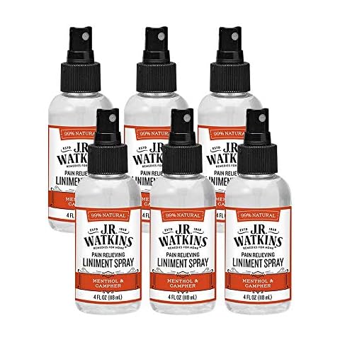 J.R. Watkins Liniment Spray – Original Pain Relieving Misting Spray – Soothes Arthritis Aches & Pains – Fast Acting Muscle Reliever, 4 fl oz (6 Pack) Cover