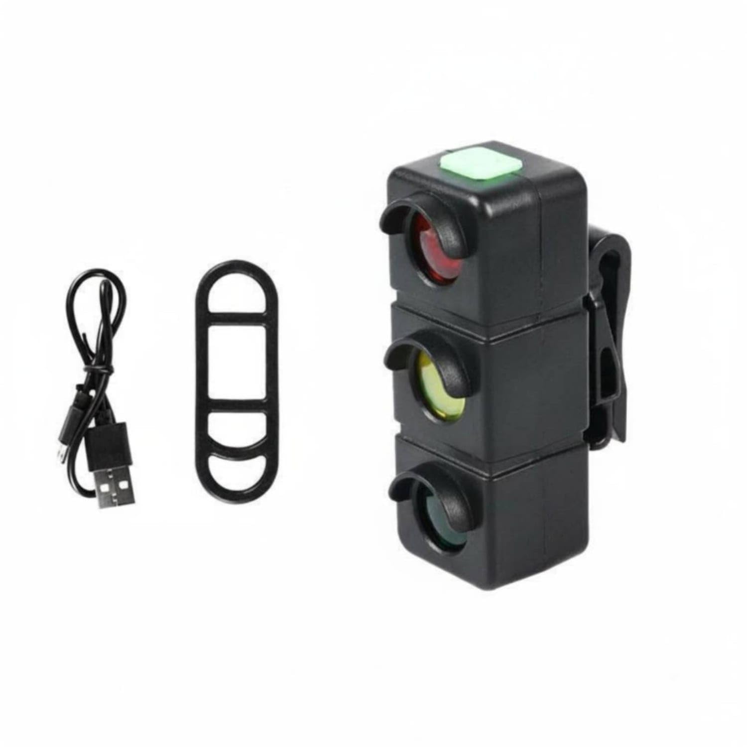 Long Battery Life Rechargeable Cycle Rear Light Weather Resistant Vertical Bike Seatpost Lamp Cycling Accessory for Cyclists, Commuters, Night Riding, Mountain Biking, Tricolor Card Pack-image-31