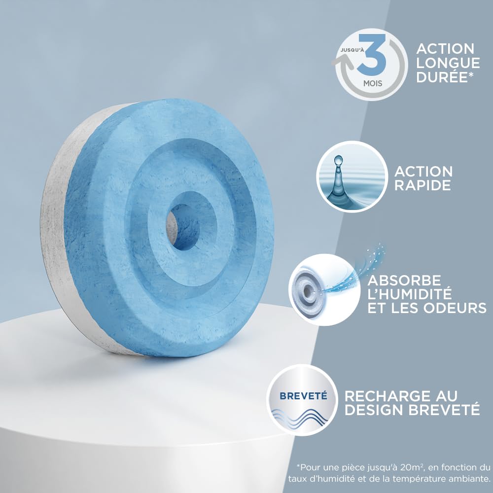 Rubson AERO 360° TAB, recharges en tabs neutres pour absorbeur d'humidité, ultra absorbantes et anti odeurs recharges pour déshumidificateurs AERO 360°, 6 x 450 g - 3
