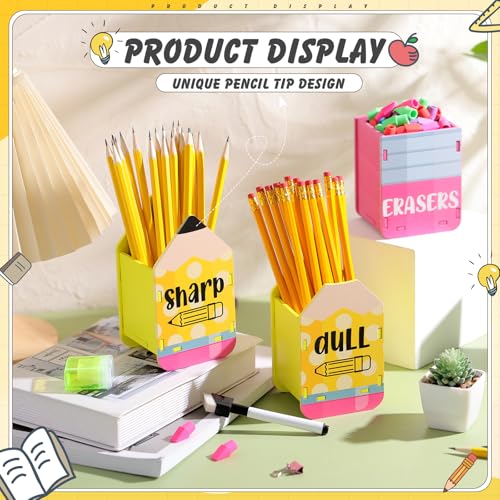 Image of DoubleFill 3 Pcs Sharp Dull Pencil Holder,Cute Circle