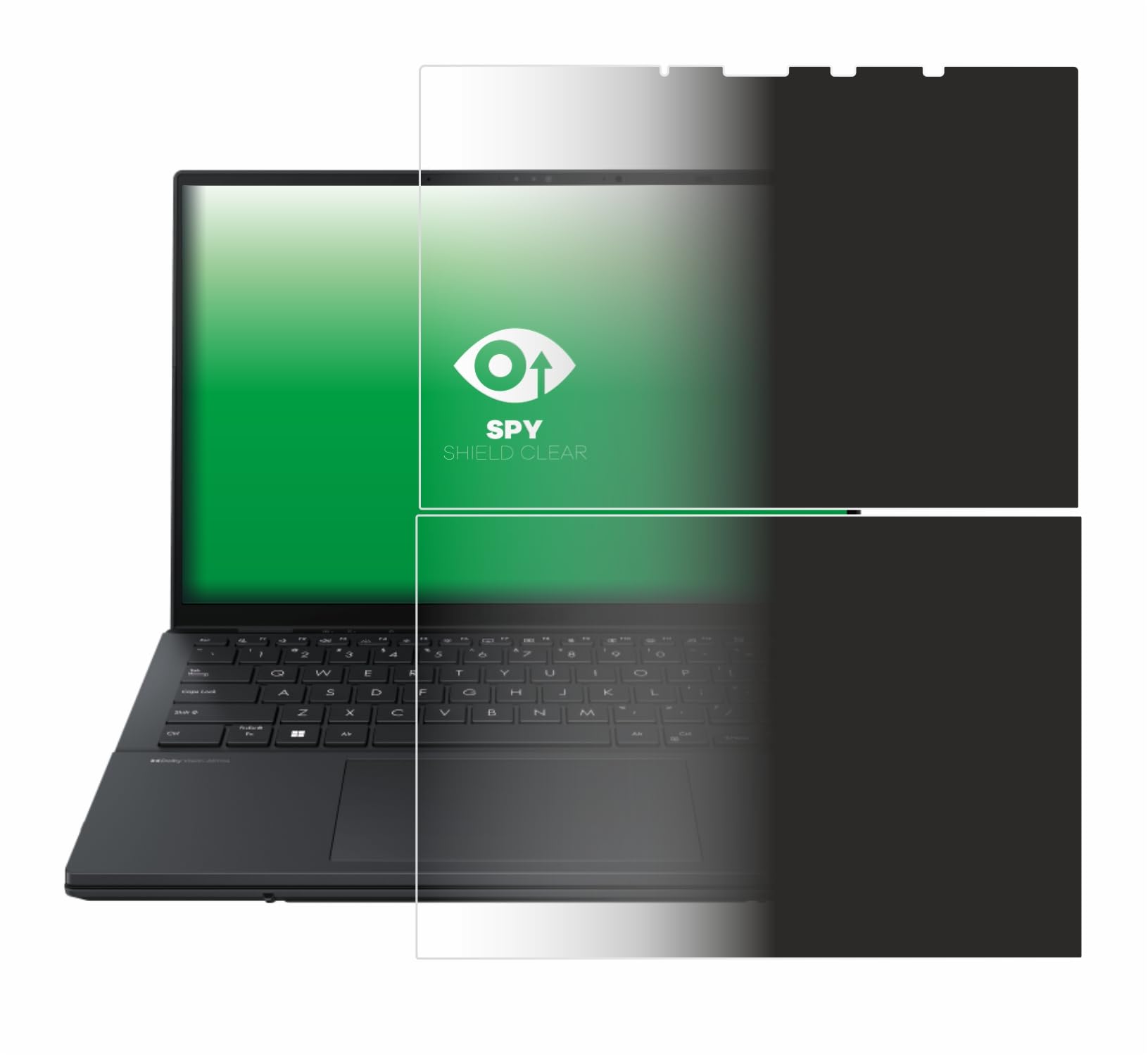 upscreen Pellicola Privacy per ASUS ZenBook Duo OLED 2024 UX8406 | , Anti-Spy Protezione Schermo Made in Germany, Anti-Spia Privacy Screen Protector Chiara