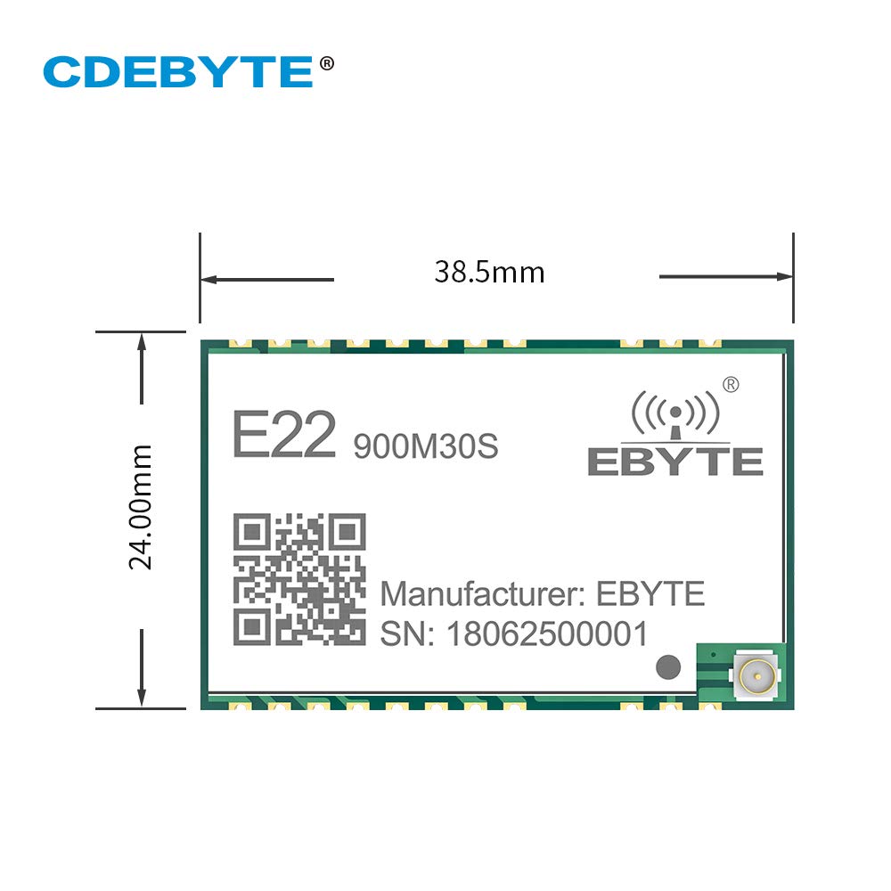 EBYTE SX1262 30dBm 915MHz TCXO SMD E22-900M30S Wireless Transmitter Receiver Stamp Hole IPEX Antenna SPI Long Range rf Module