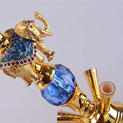 LSZ Shisha-Set 53cm Hukahn Shisha Set, 2 Schlauchhukahn Legierung Elefant Dekoration Glashuka for Clubparty Shisha-Set – Bild 7