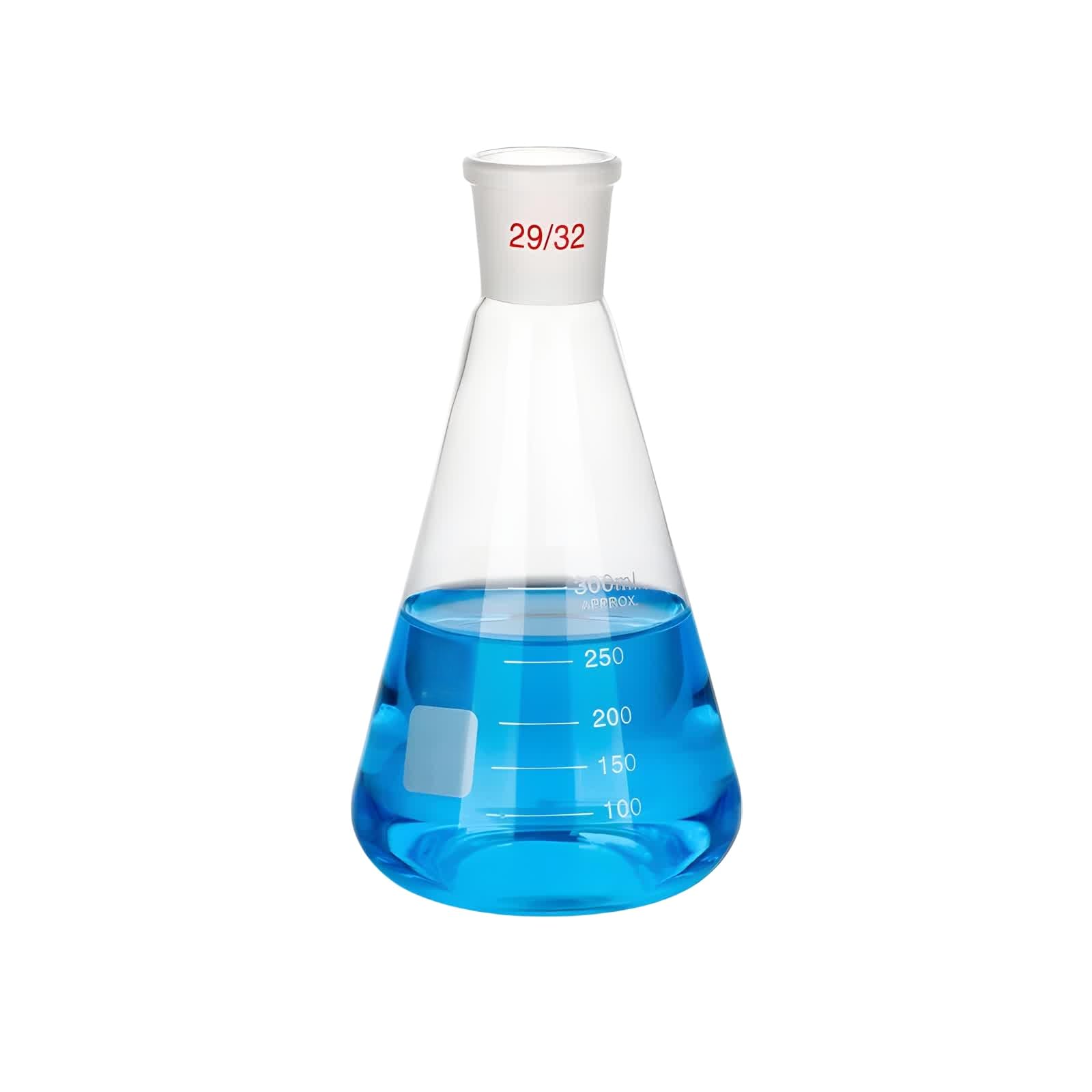 VIDOO Kolba Erlenmeyera ze Szlifem Standardowym, z Podziałką, Stożkowa Kolba Laboratoryjna do Chemii i Eksperymentów, 29/32 3000ml