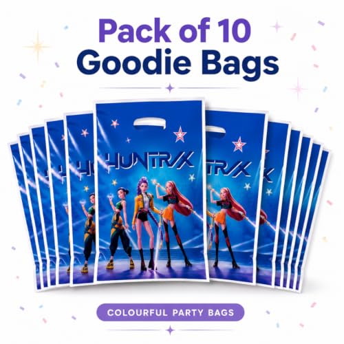 Image of Wanna Party Korean Pop Inspired Return Gift Combo for Kids | Pack of 10 Goodie Bags with Set of 3 Character Keychains & Set of 3 Squishy Toys | Birthday Party Favours and Gift Bag Fillers