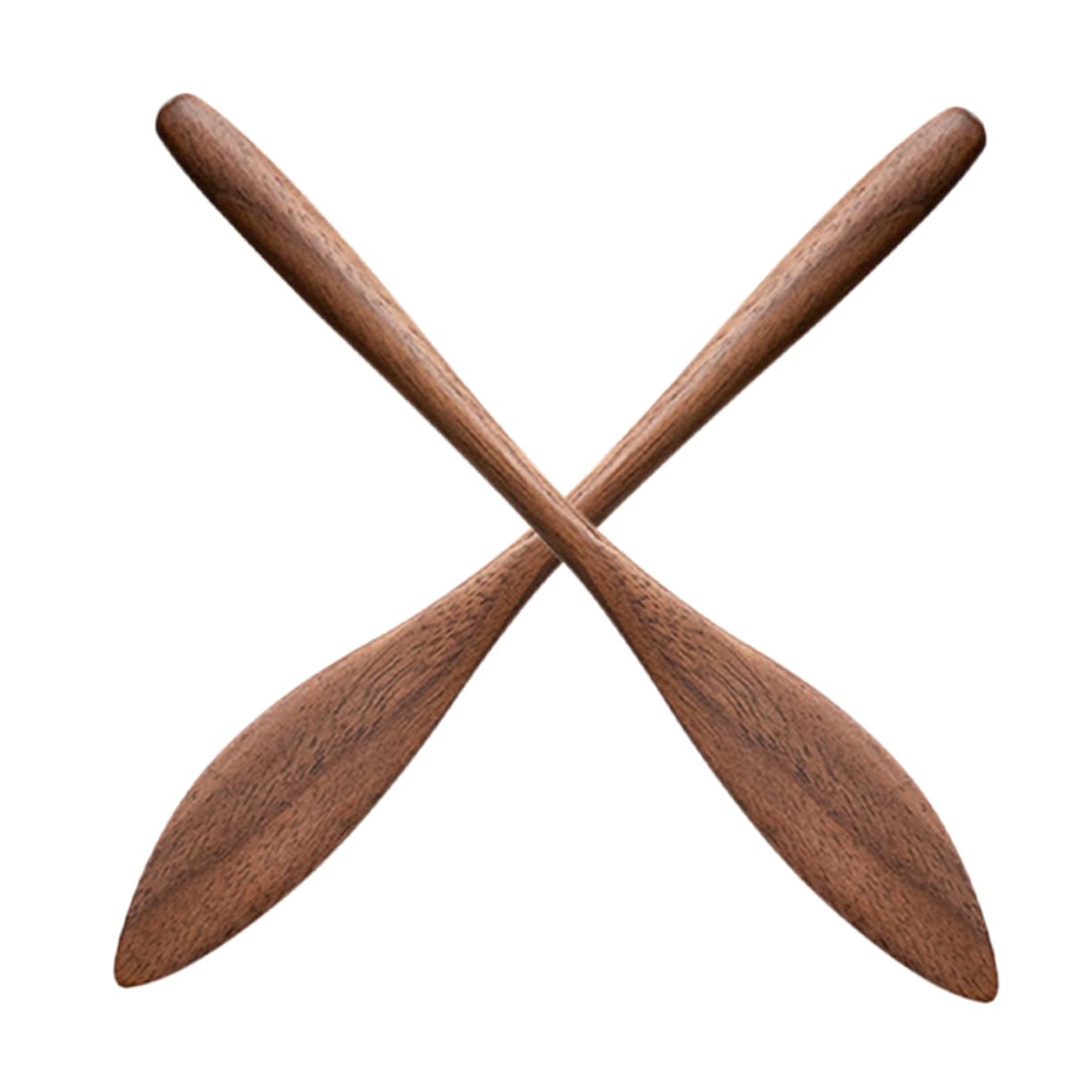 SOLUSTRE Wooden Butter Spatulas Set 2 Pack Black Walnut Butter Knife for Easy Cleaning Multi-functionality