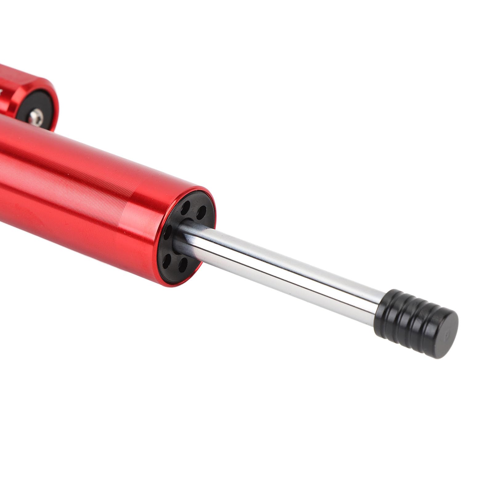 Aramox Amortisseur de Direction Réglable, Augmenter la stabilité Anti oscillation pour les Motos en Alliage D'aluminium 6061 avec 24 Niveaux D'amortissement (rouge)