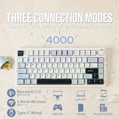 image for EPOMAKER x Aula F75 Gasket Mechanical Keyboard, 75% Wireless Hot Swapp